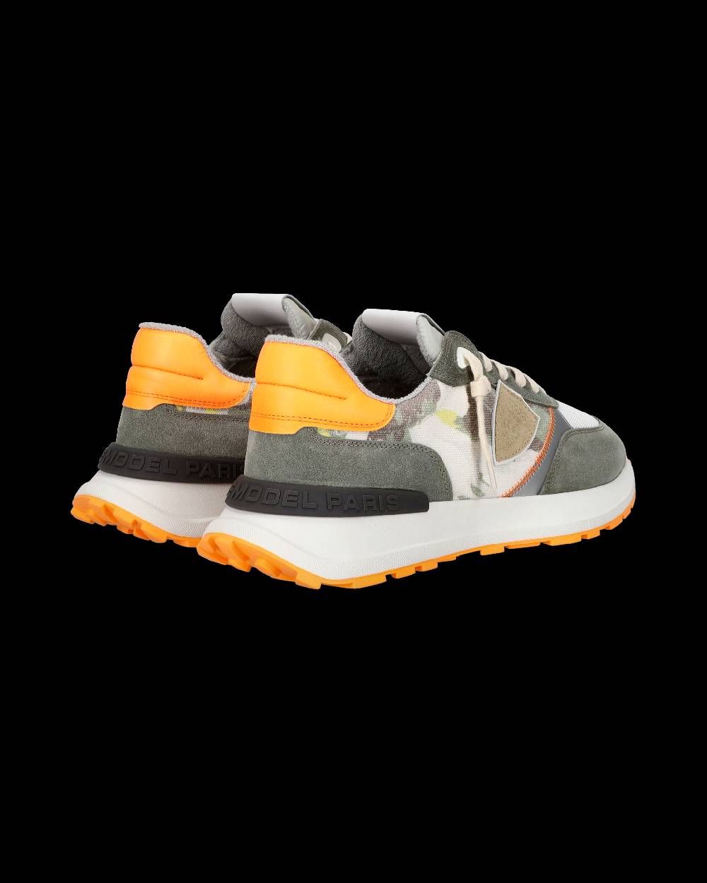 Philippe Model Sneaker Sportive Antibes Da Uomo In Tela Stampata - Verde E Arancione