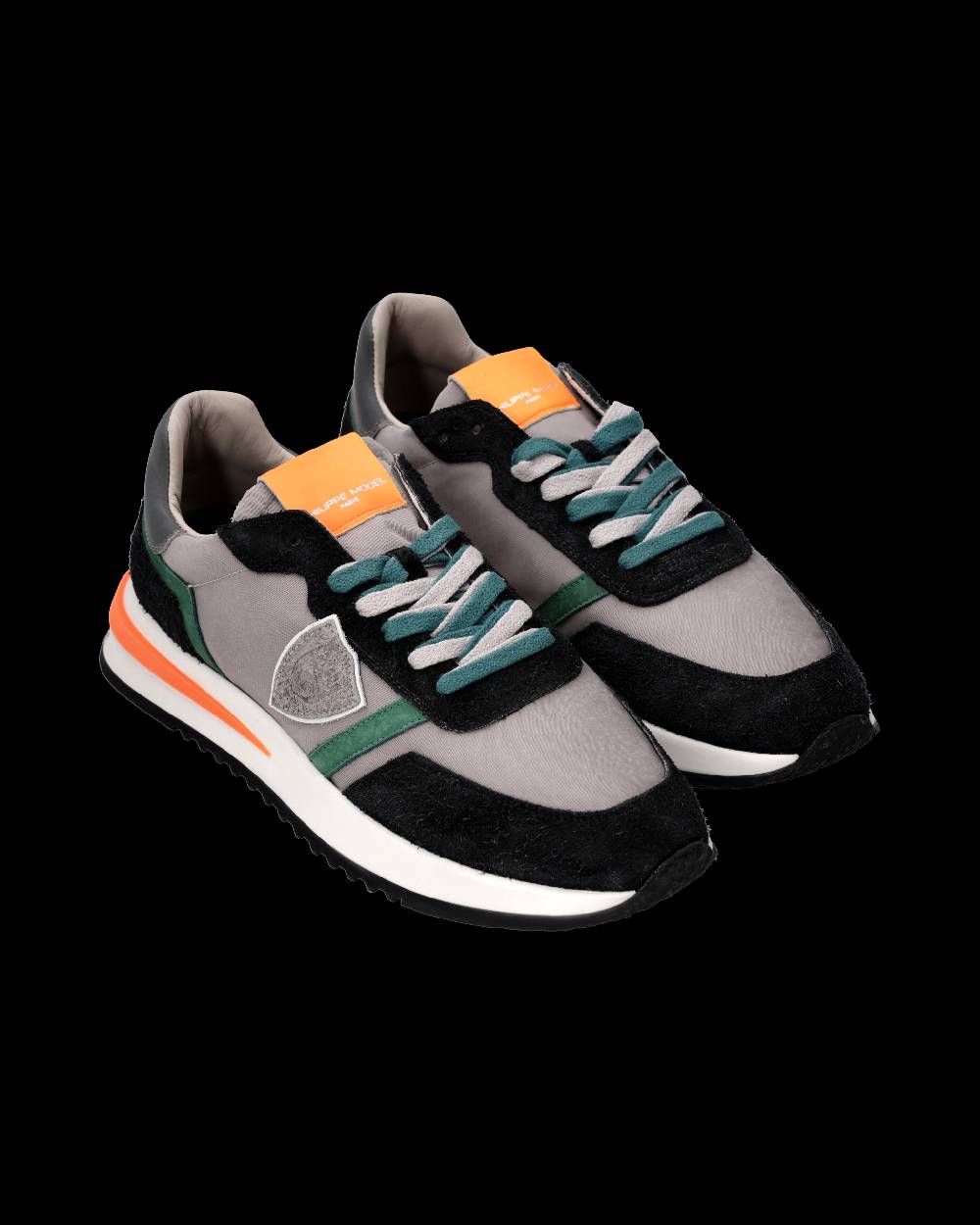 Philippe Model Sneaker Tropez 2.1 Uomo, Grigio e Arancio