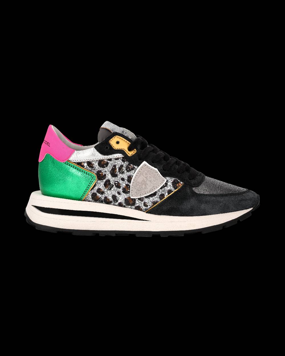 Philippe Model Sneaker Tropez Haute Donna, Nero E Verde
