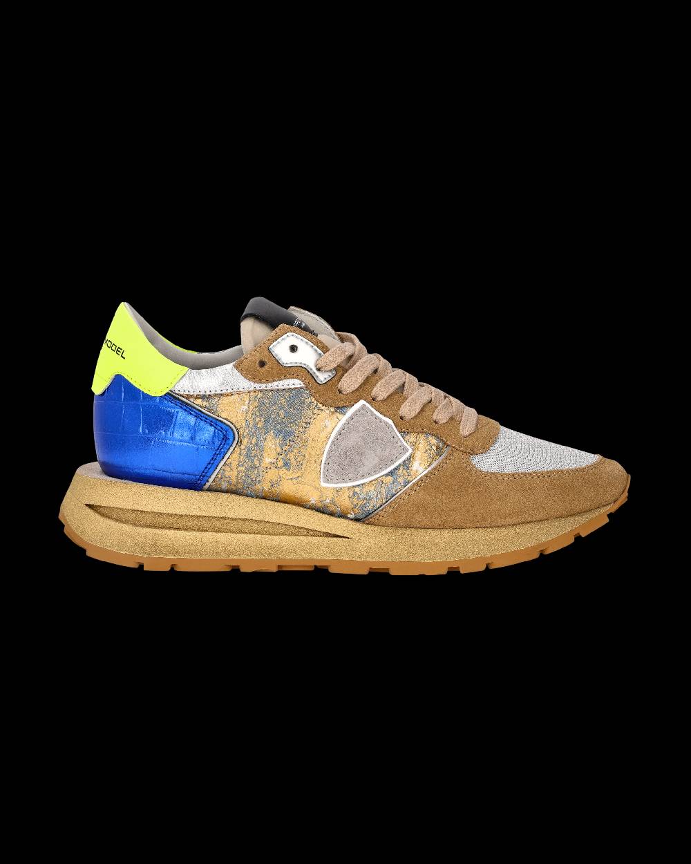 Philippe Model Sneaker Tropez Haute Donna, Sabbia E Bluette