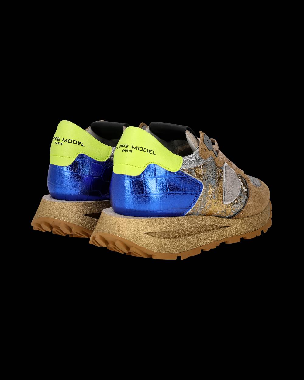 Philippe Model Sneaker Tropez Haute Donna, Sabbia E Bluette