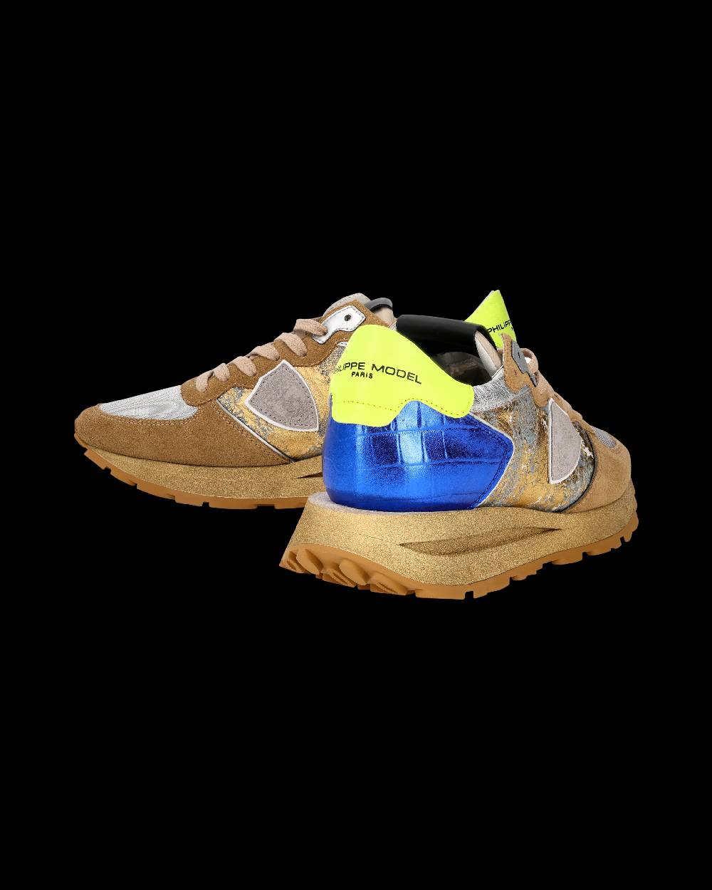 Philippe Model Sneaker Tropez Haute Donna, Sabbia E Bluette
