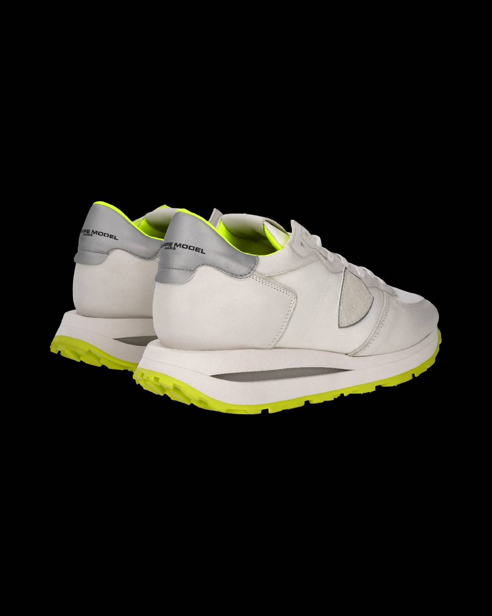Philippe Model Sneaker Tropez Haute Uomo, Bianco E Giallo Fluo
