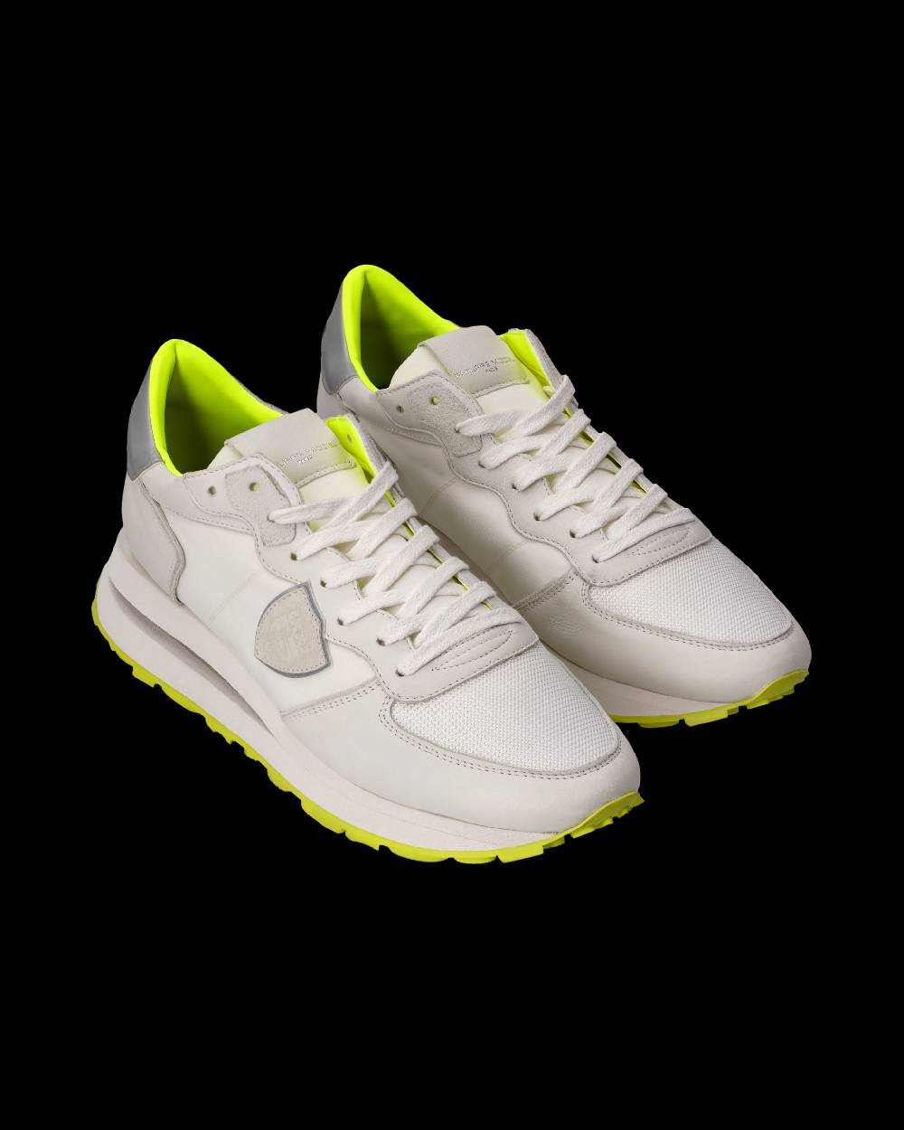 Philippe Model Sneaker Tropez Haute Uomo, Bianco e Giallo Fluo