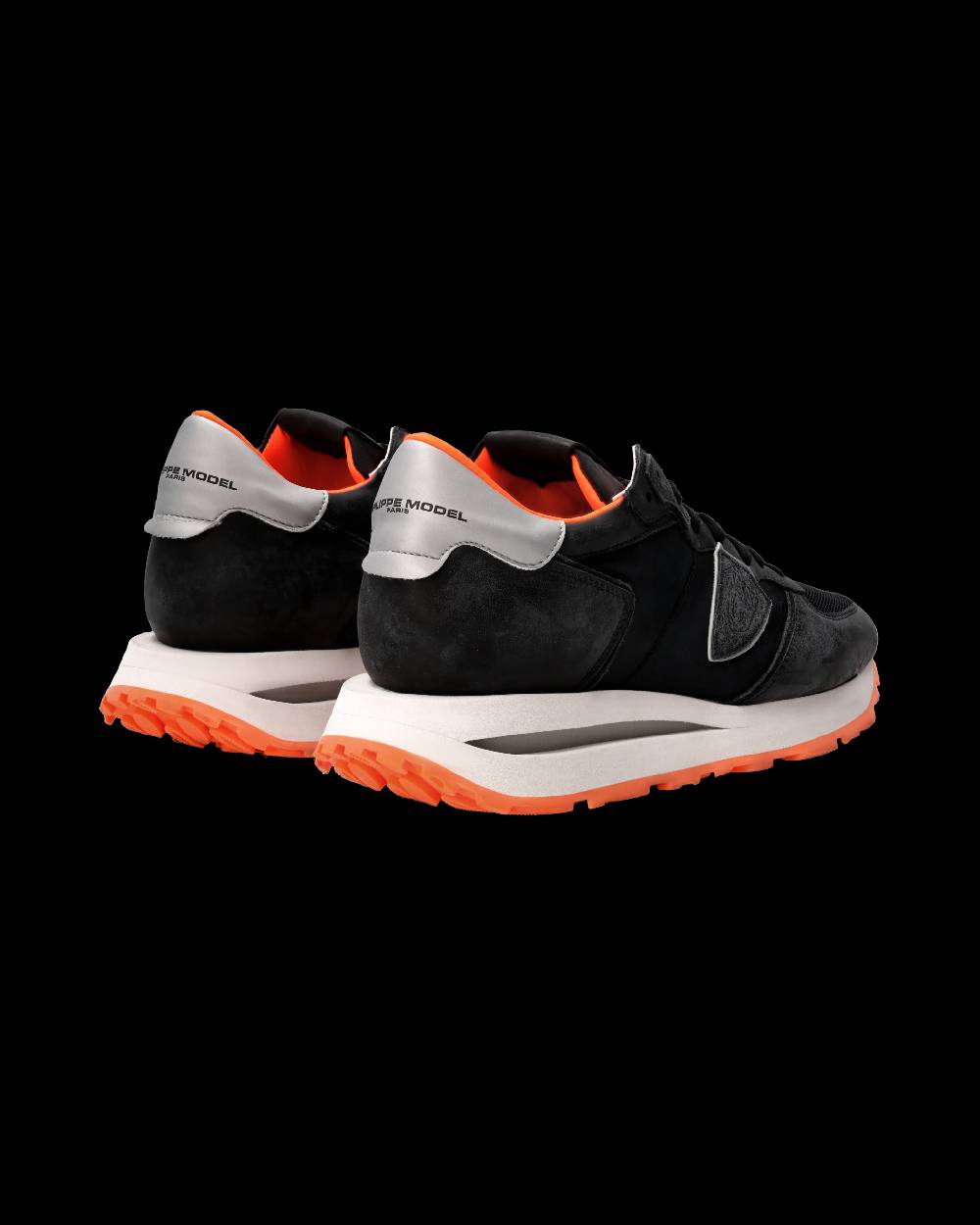 Philippe Model Sneaker Tropez Haute Uomo, Nero E Arancio