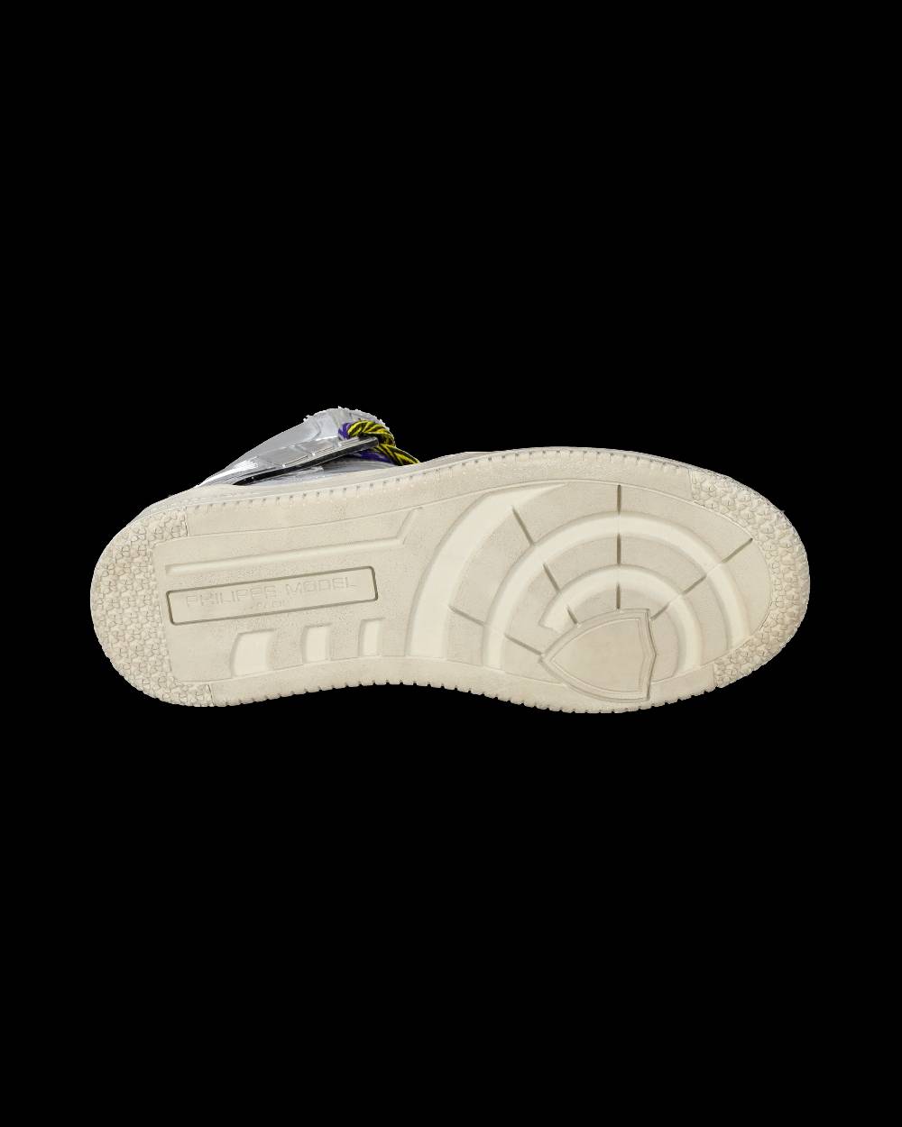 Philippe Model Sneakers Alte La Grande Da Donna Argento In Pelle Metal