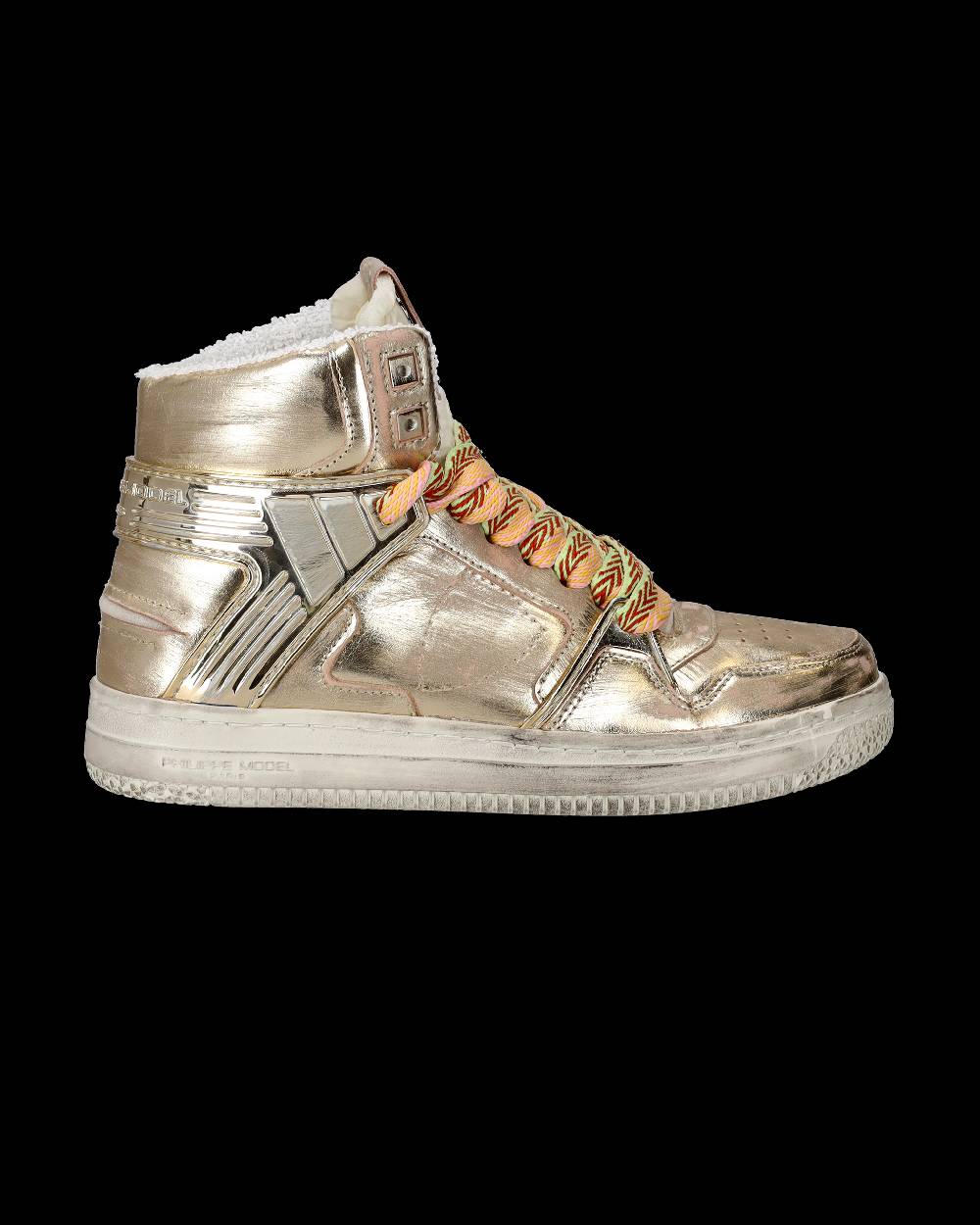Philippe Model Sneakers Alte La Grande Da Donna Platinium In Pelle Metal