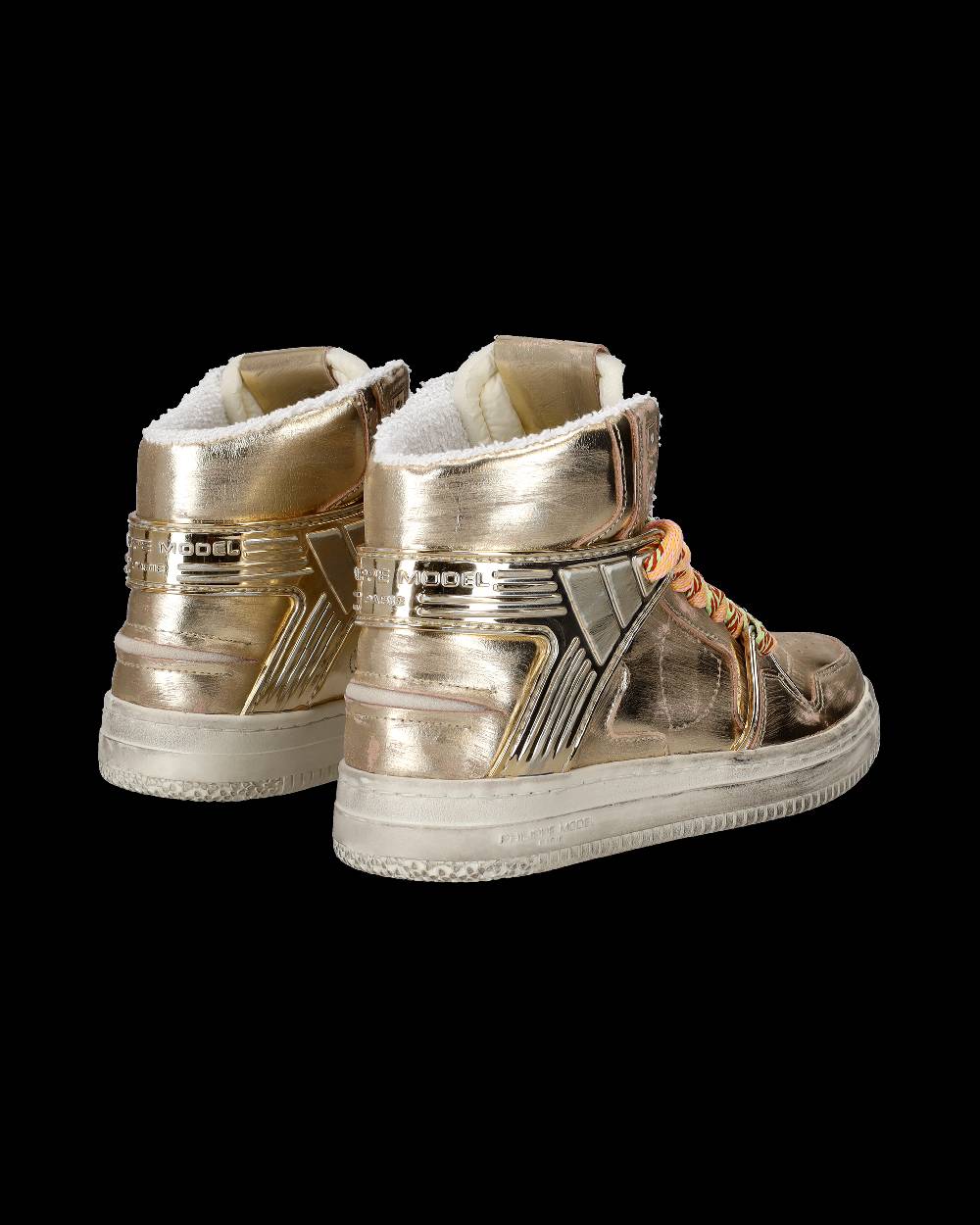 Philippe Model Sneakers Alte La Grande Da Donna Platinium In Pelle Metal