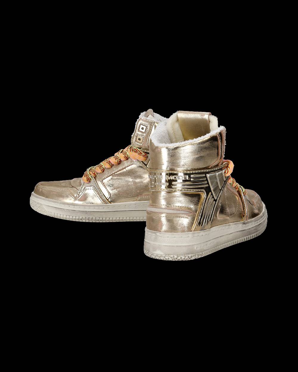 Philippe Model Sneakers Alte La Grande Da Donna Platinium In Pelle Metal