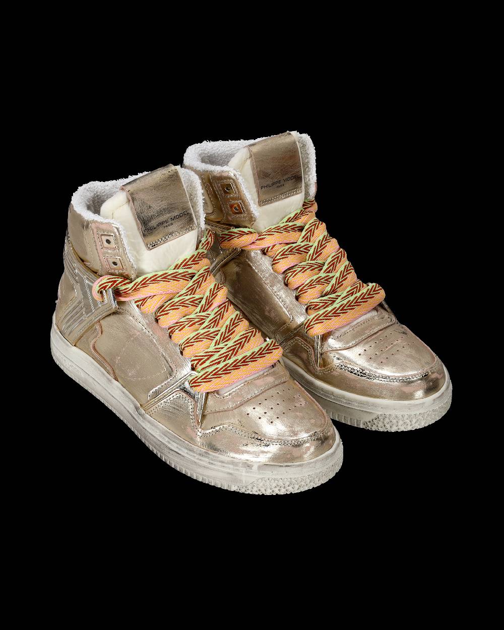 Philippe Model Sneakers Alte La Grande da Donna Platinium in Pelle Metal
