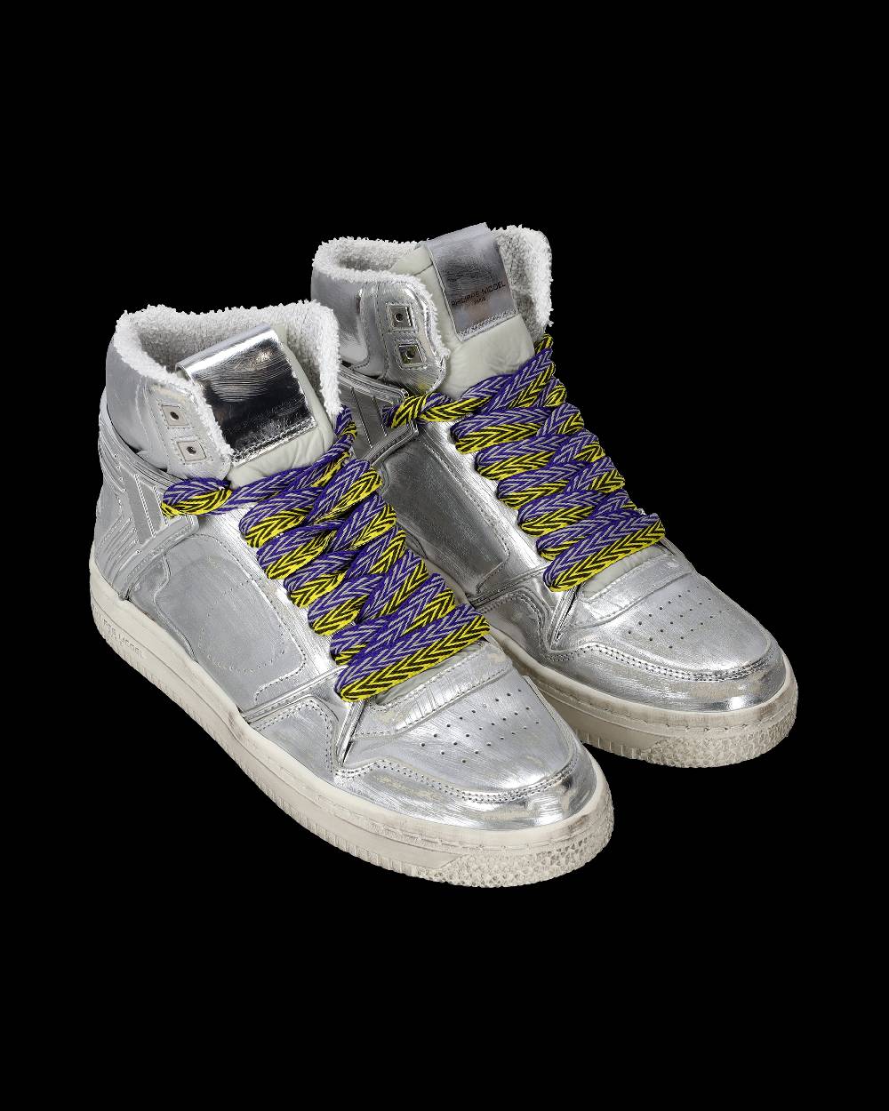 Philippe Model Sneakers Alte La Grande da Uomo Argento in Pelle Metal