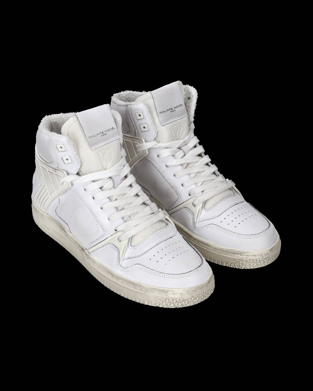 Philippe Model Sneakers Alte La Grande da Uomo Bianche in Pelle