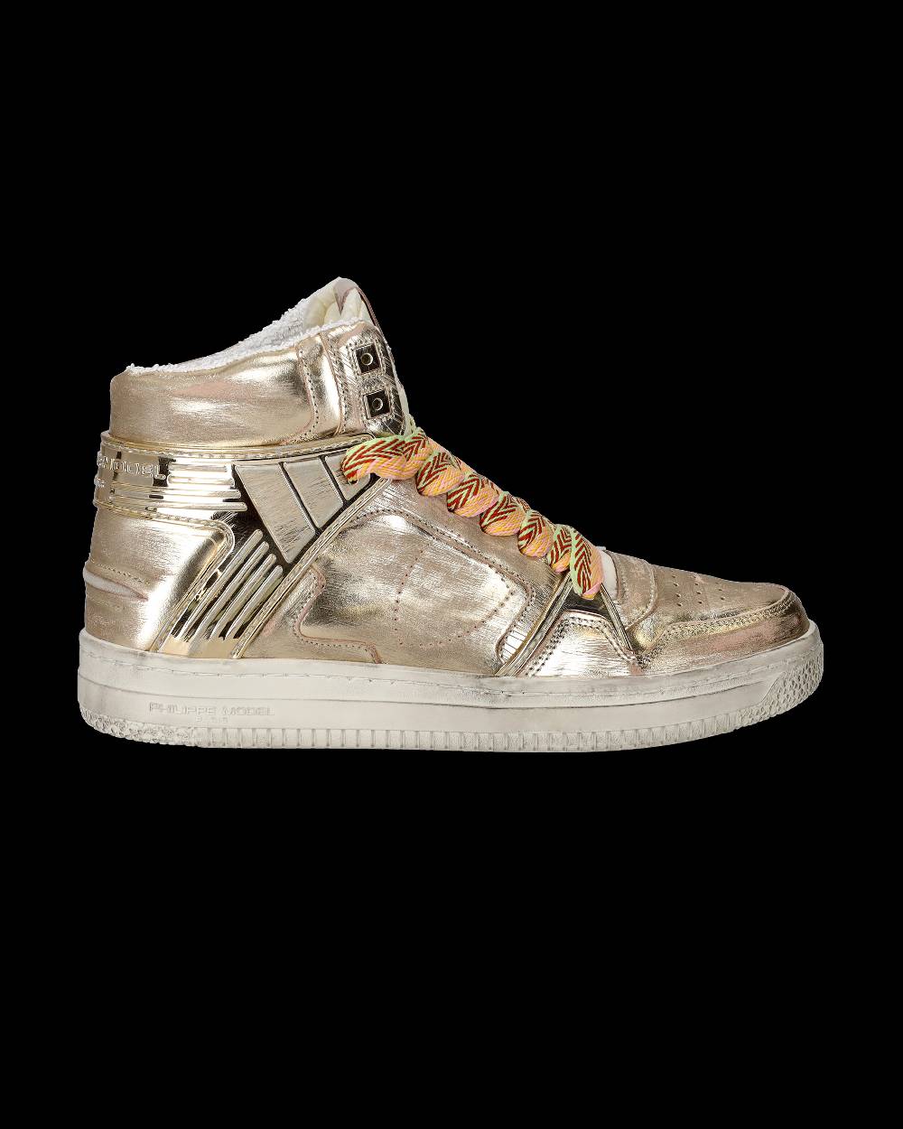 Philippe Model Sneakers Alte La Grande Da Uomo Platinium In Pelle Metal
