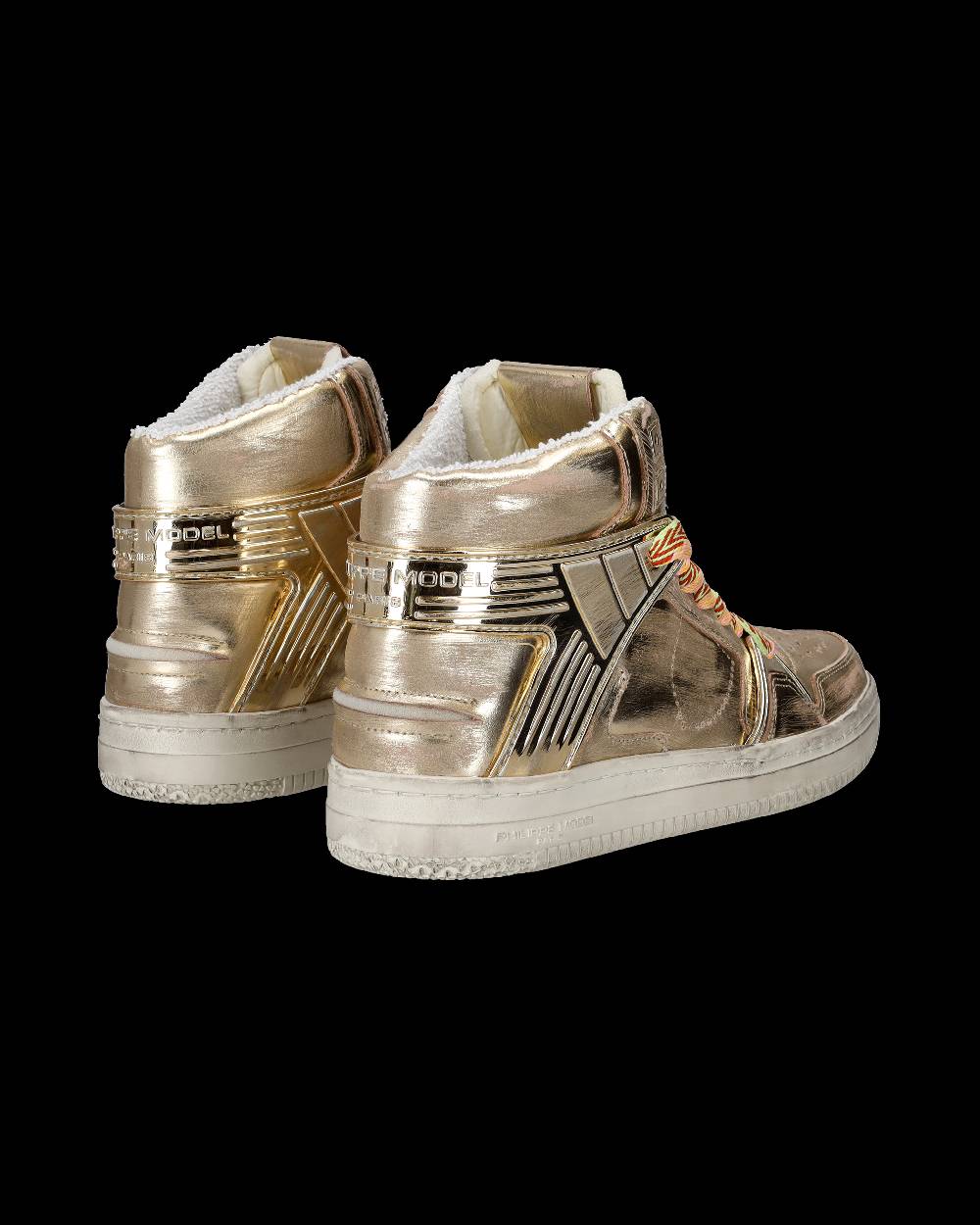 Philippe Model Sneakers Alte La Grande Da Uomo Platinium In Pelle Metal