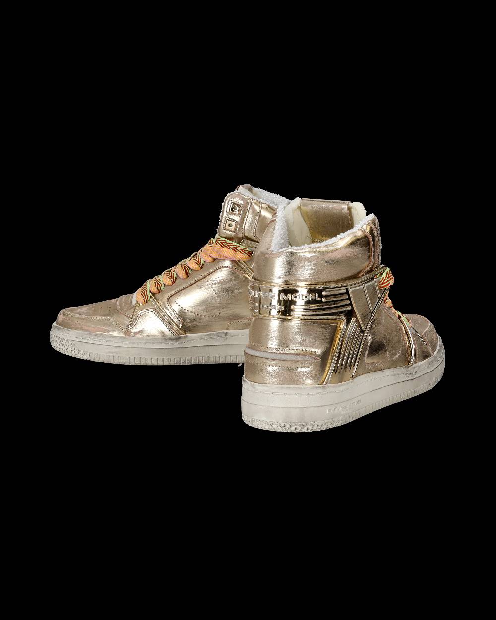 Philippe Model Sneakers Alte La Grande Da Uomo Platinium In Pelle Metal