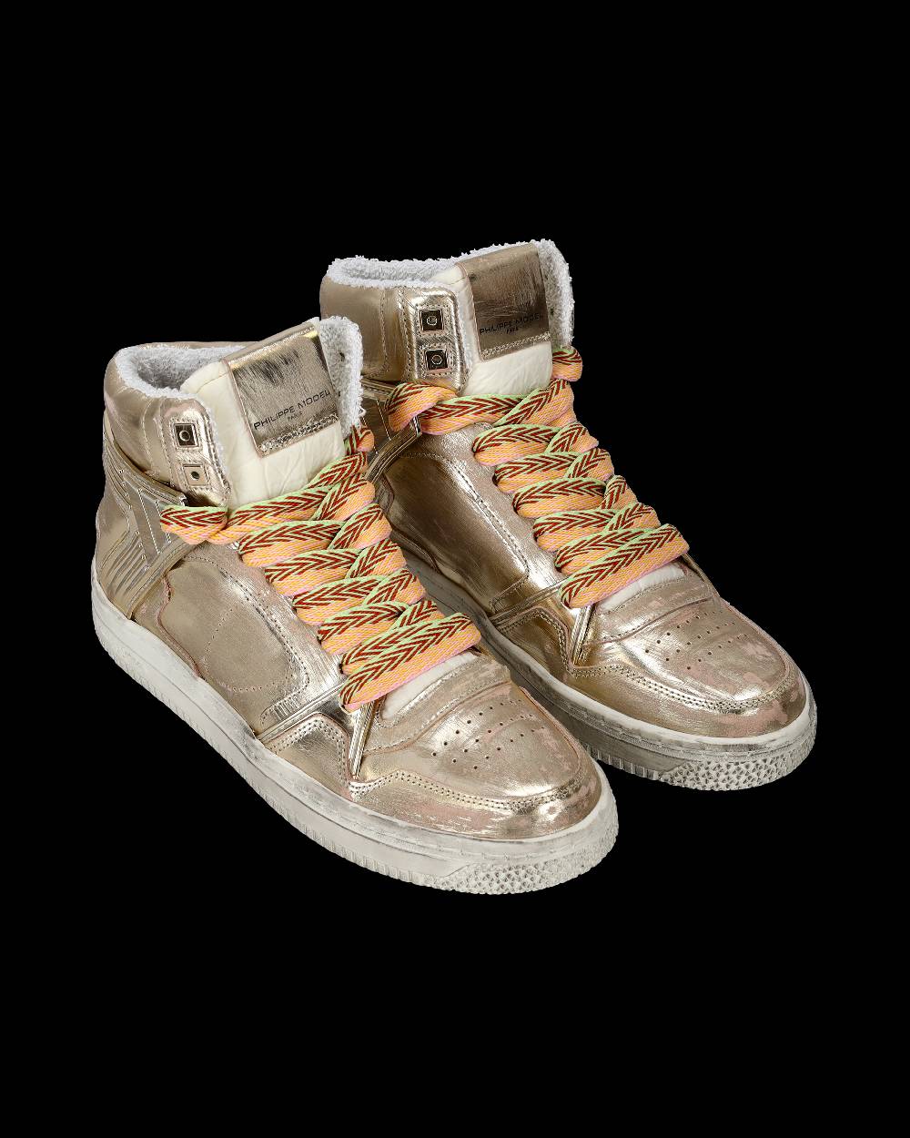 Philippe Model Sneakers Alte La Grande Da Uomo Platinium In Pelle Metal