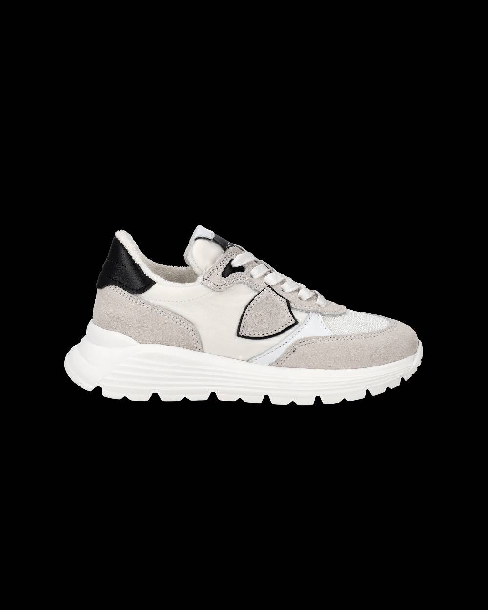 Philippe Model Sneakers Antibes Basse Da Bambini Bianche In Tessuto Tecnico