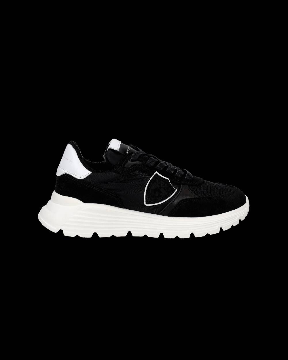 Philippe Model Sneakers Antibes Basse Da Bambini Nere In Tessuto Tecnico