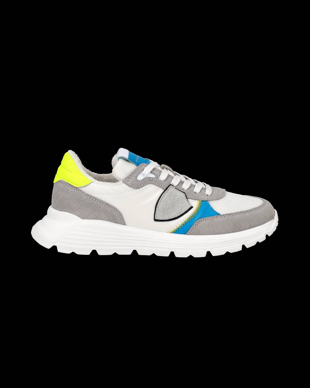 Philippe Model Sneakers Antibes Da Bambini Grigie E Gialle In Pelle