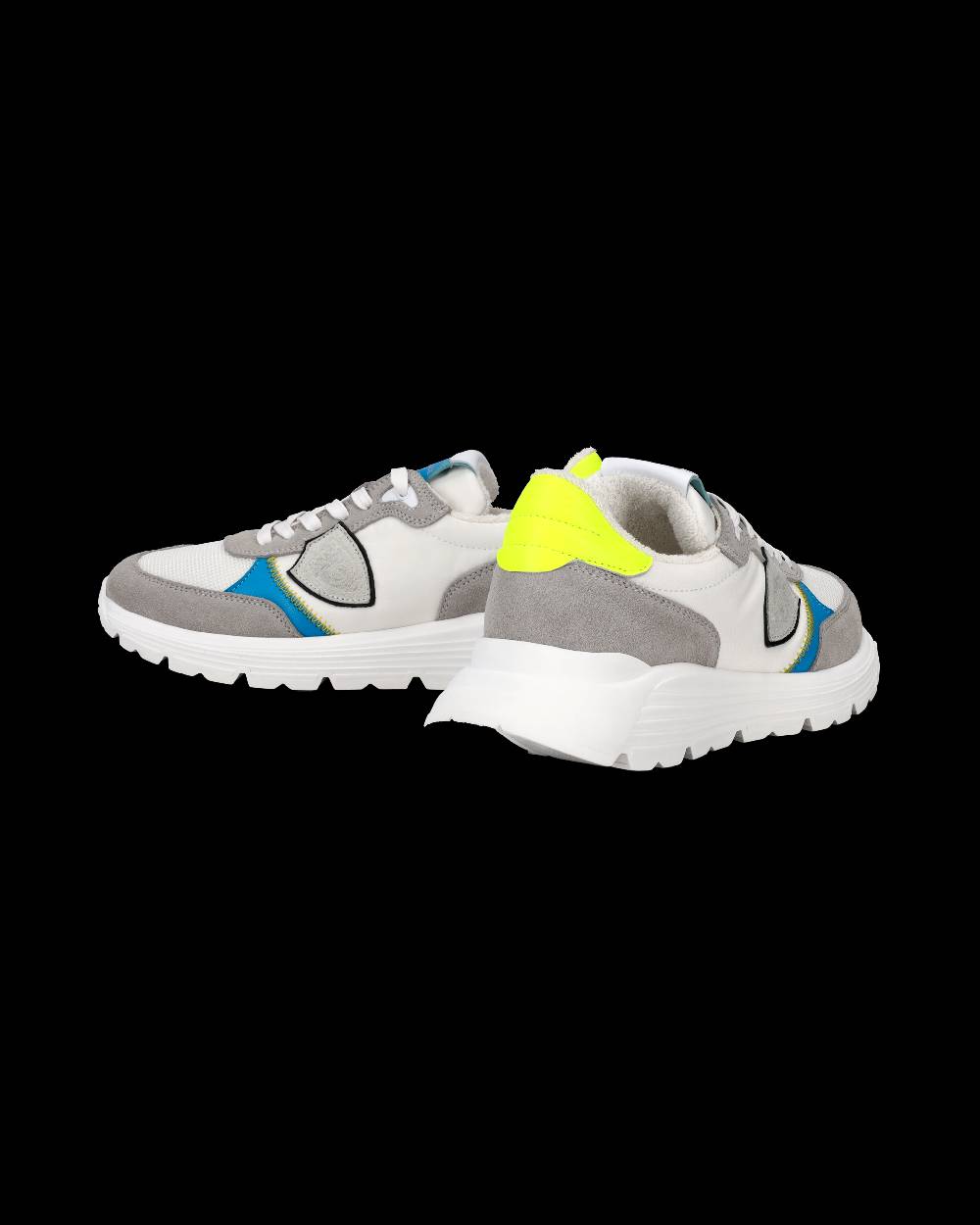 Philippe Model Sneakers Antibes Da Bambini Grigie E Gialle In Pelle