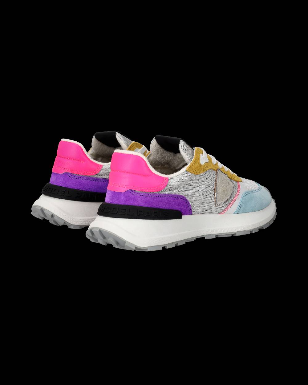 Philippe Model Sneakers Antibes Da Donna Argento In Tessuto Tecnico