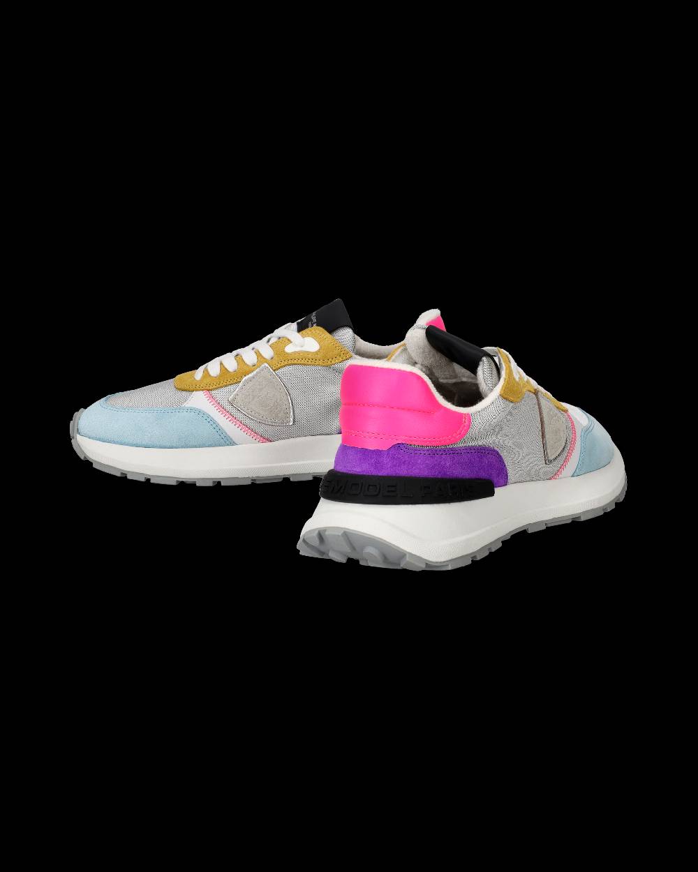 Philippe Model Sneakers Antibes Da Donna Argento In Tessuto Tecnico