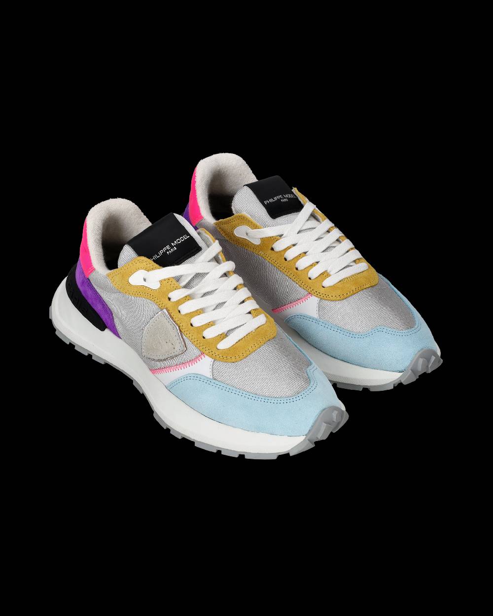 Philippe Model Sneakers Antibes da Donna Argento in Tessuto Tecnico