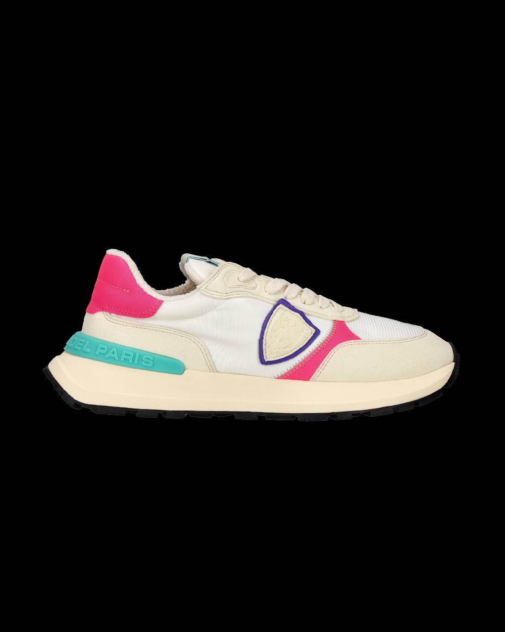 Philippe Model Sneakers Antibes Da Donna Bianche E Fucsia In Tessuto Tecnico