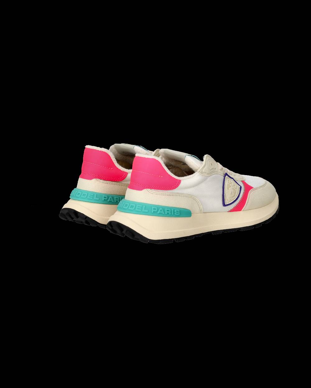 Philippe Model Sneakers Antibes Da Donna Bianche E Fucsia In Tessuto Tecnico