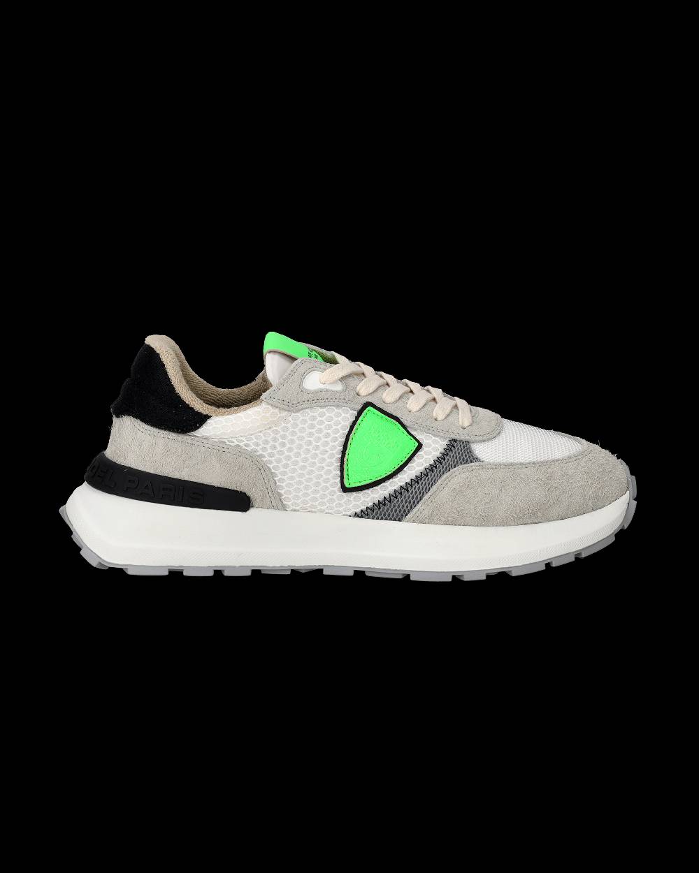 Philippe Model Sneakers Antibes Da Uomo Bianche E Verdi In Tessuto Tecnico E Pelle