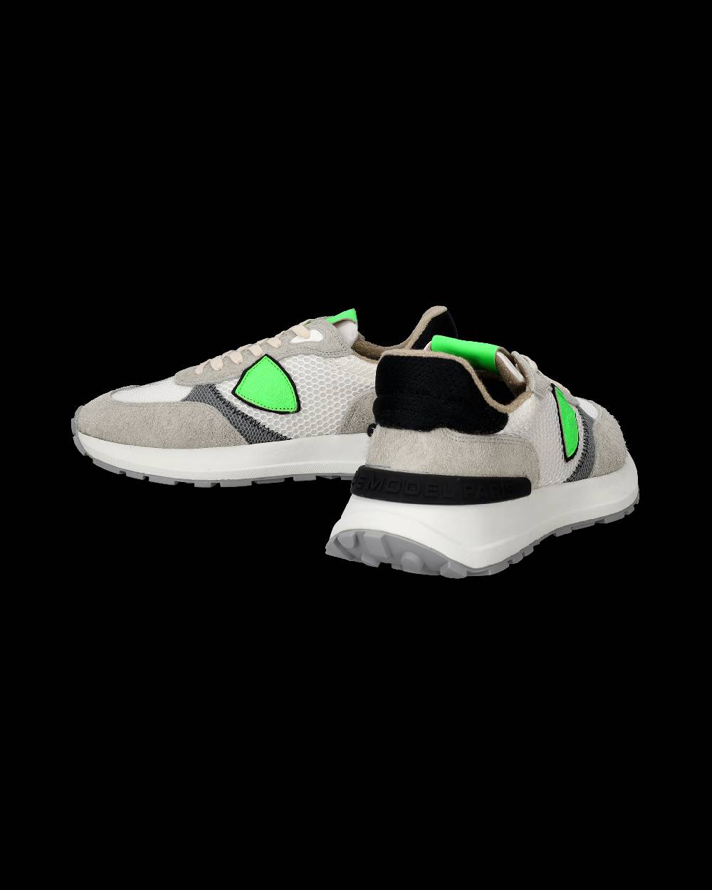 Philippe Model Sneakers Antibes Da Uomo Bianche E Verdi In Tessuto Tecnico E Pelle