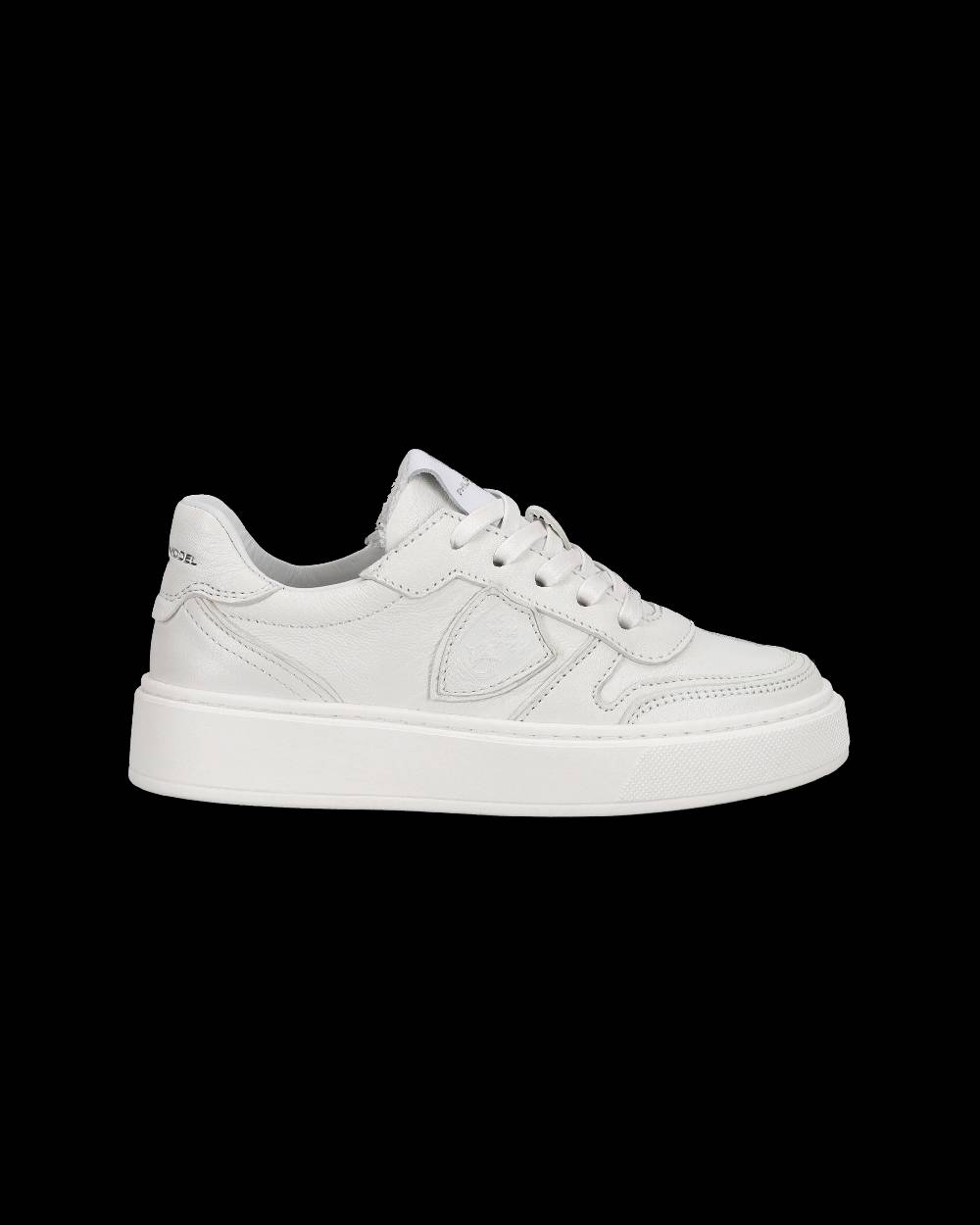 Philippe Model Sneakers Basse Junior Nice In Pelle, Bianco