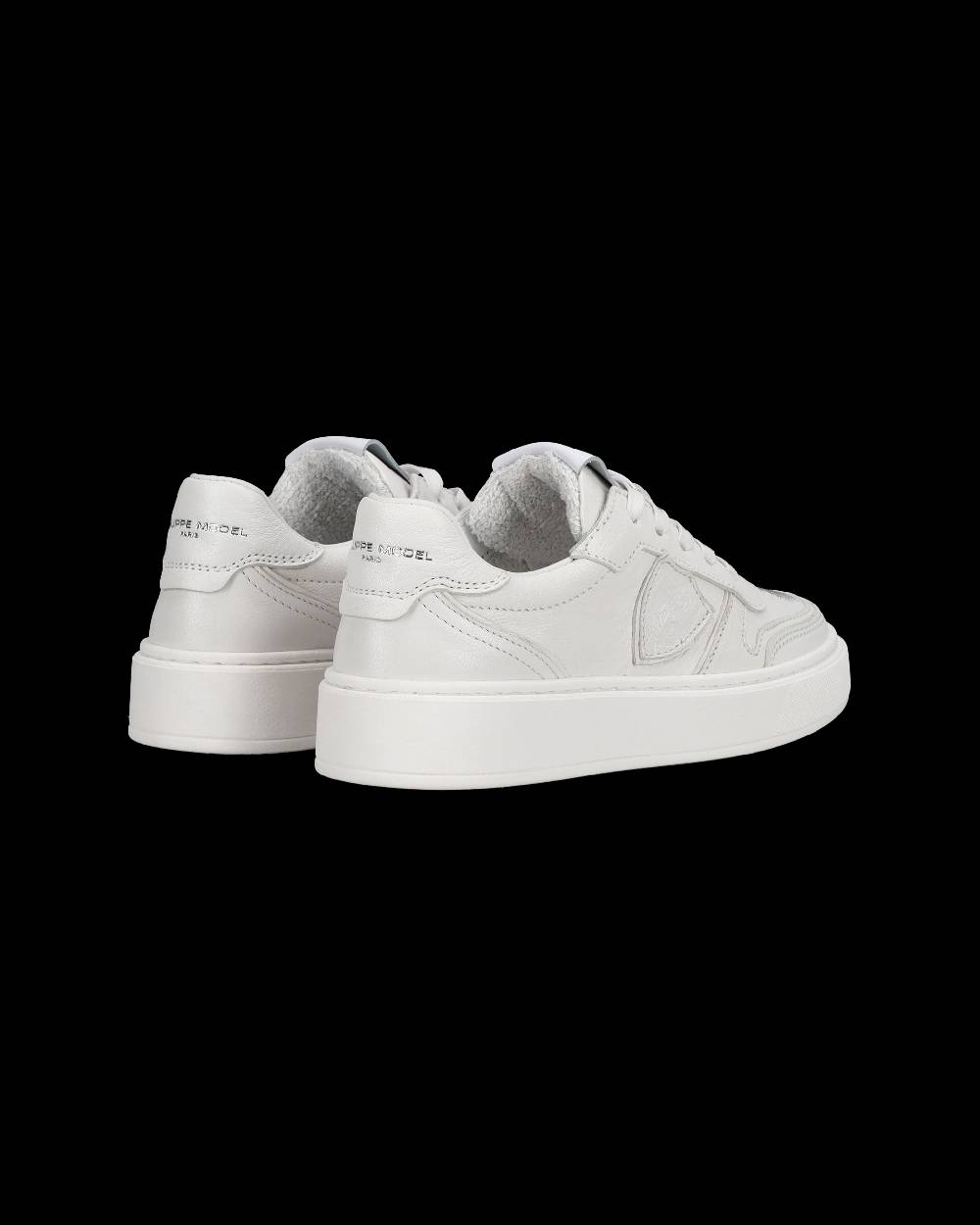 Philippe Model Sneakers Basse Junior Nice In Pelle, Bianco