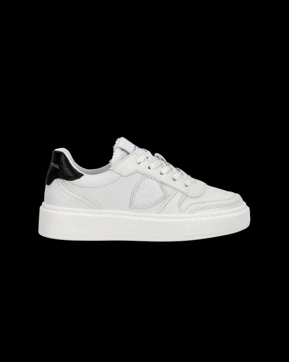 Philippe Model Sneakers Basse Nice Da Ragazzi In Pelle, Bianco Nero