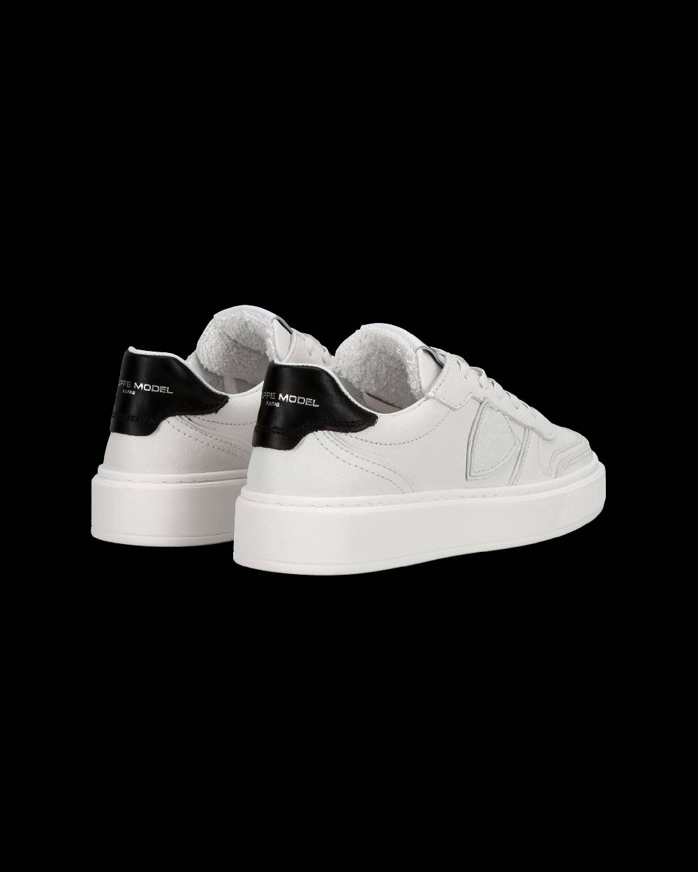 Philippe Model Sneakers Basse Nice Da Ragazzi In Pelle, Bianco Nero