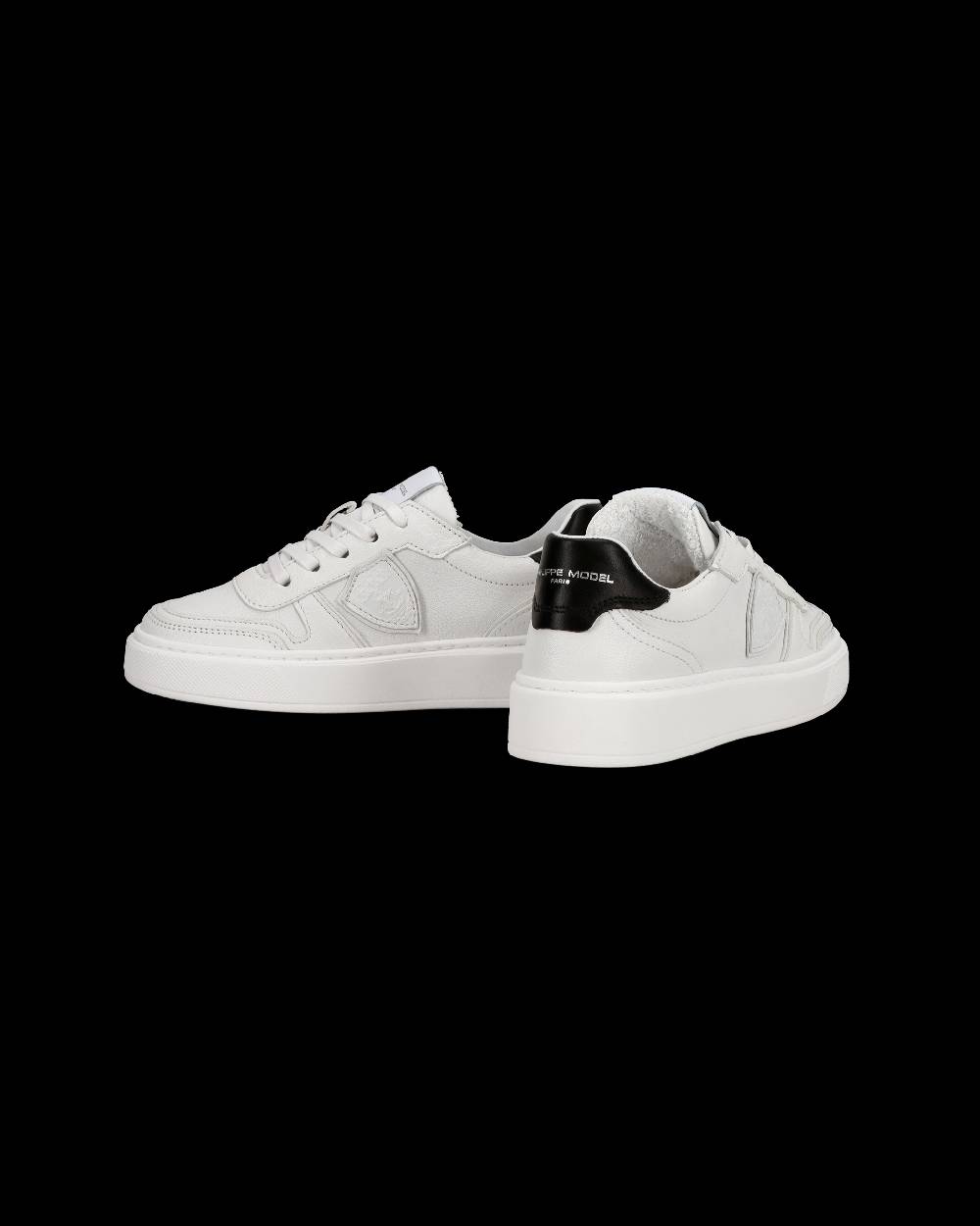 Philippe Model Sneakers Basse Nice Da Ragazzi In Pelle, Bianco Nero