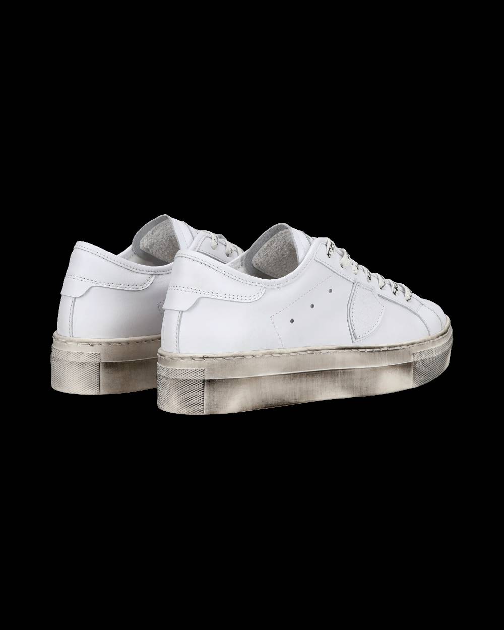 Philippe Model Sneakers Basse Paris Haute Da Bambino In Pelle, Bianco