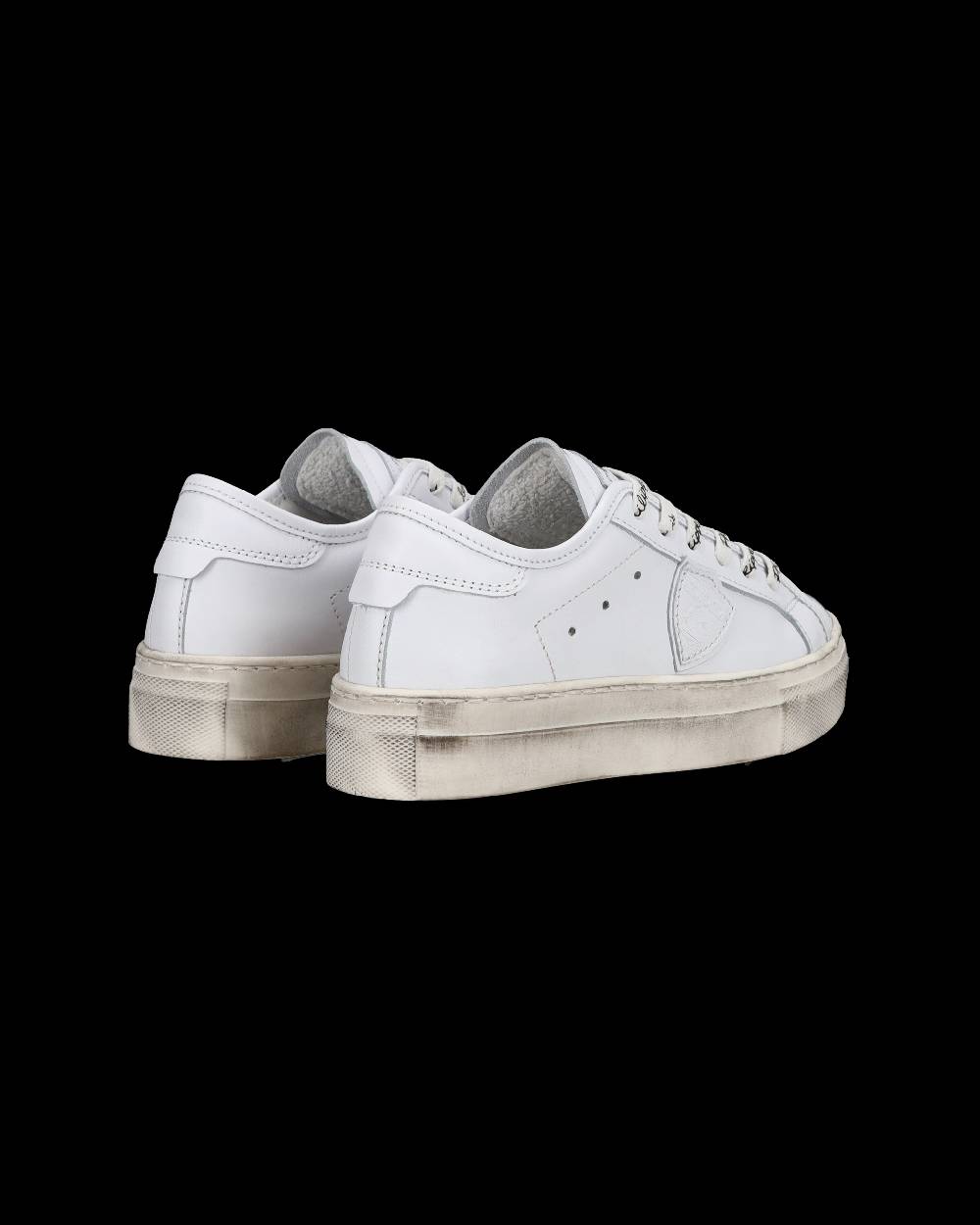 Philippe Model Sneakers Basse Paris Haute Da Bambino In Pelle, Bianco