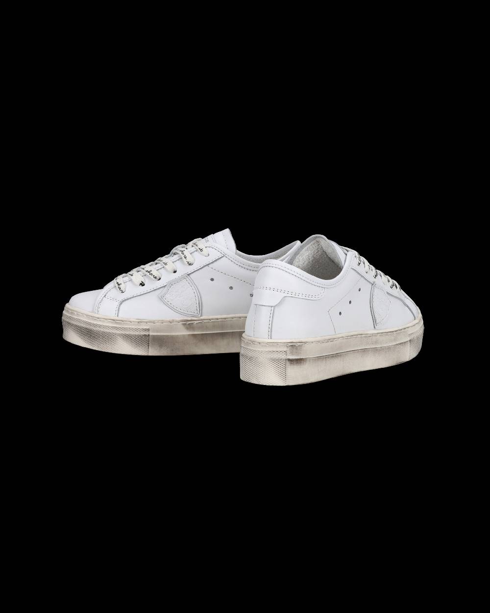 Philippe Model Sneakers Basse Paris Haute Da Bambino In Pelle, Bianco