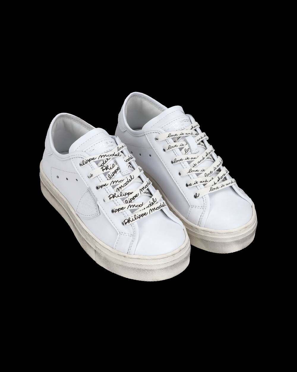 Philippe Model Sneakers basse Paris Haute da Bambino in pelle, Bianco