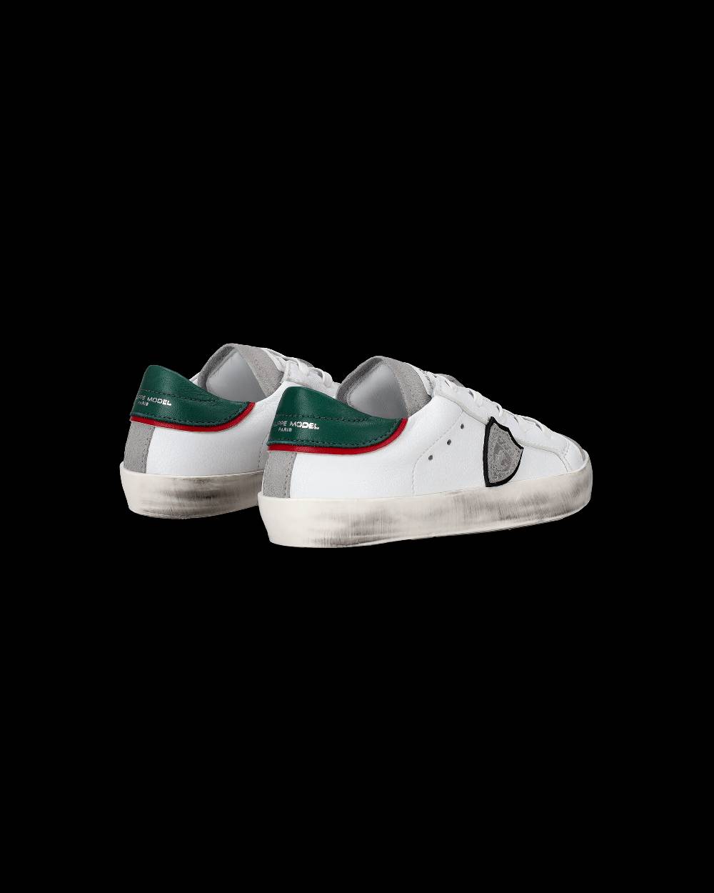 Philippe Model Sneakers Da Bambini Prsx Bianche E Verdi In Pelle