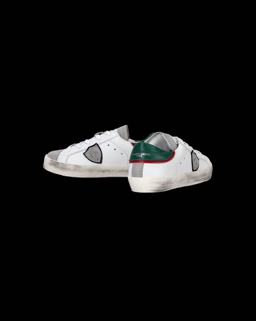 Philippe Model Sneakers Da Bambini Prsx Bianche E Verdi In Pelle