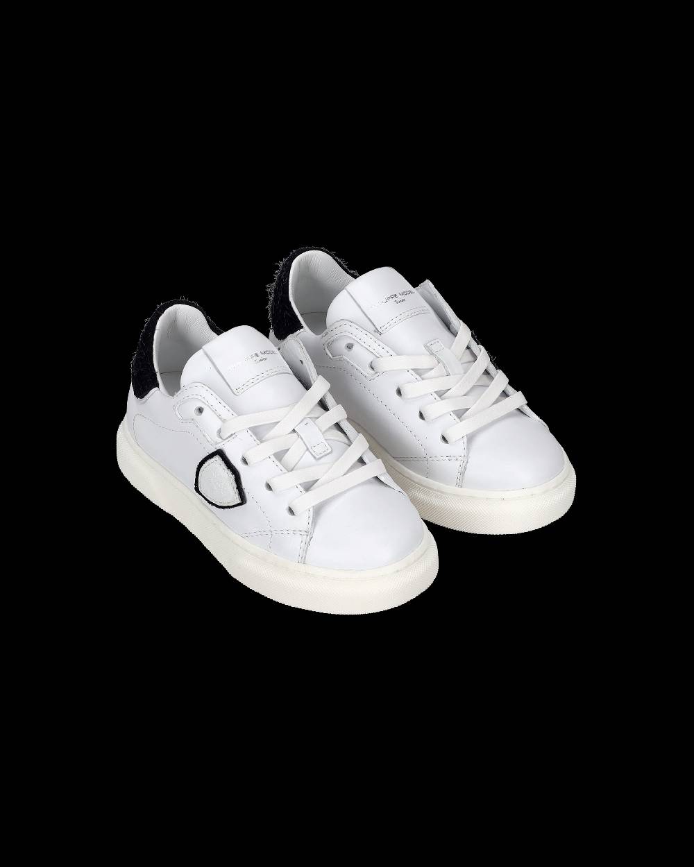 Philippe Model Sneakers da Bambini Temple Bianche e Blu in Pelle