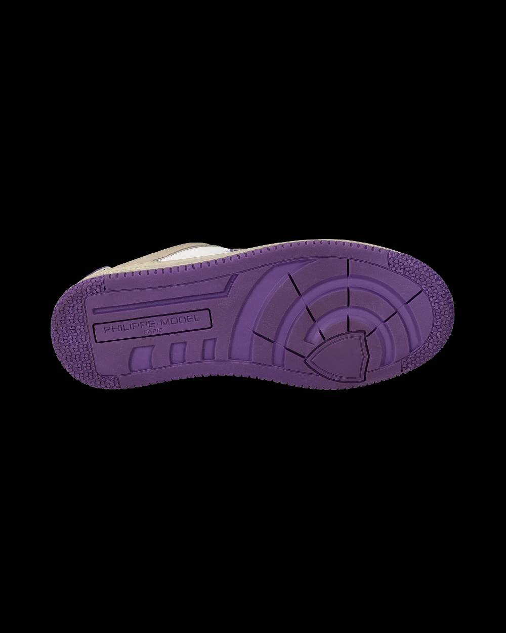 Philippe Model Sneakers Lyon Da Donna Bianche E Viola In Pelle Riciclata