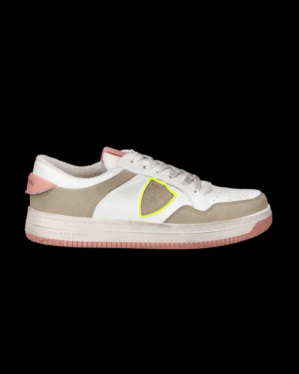Philippe Model Sneakers Lyon Da Donna Rosa In Pelle Riciclata