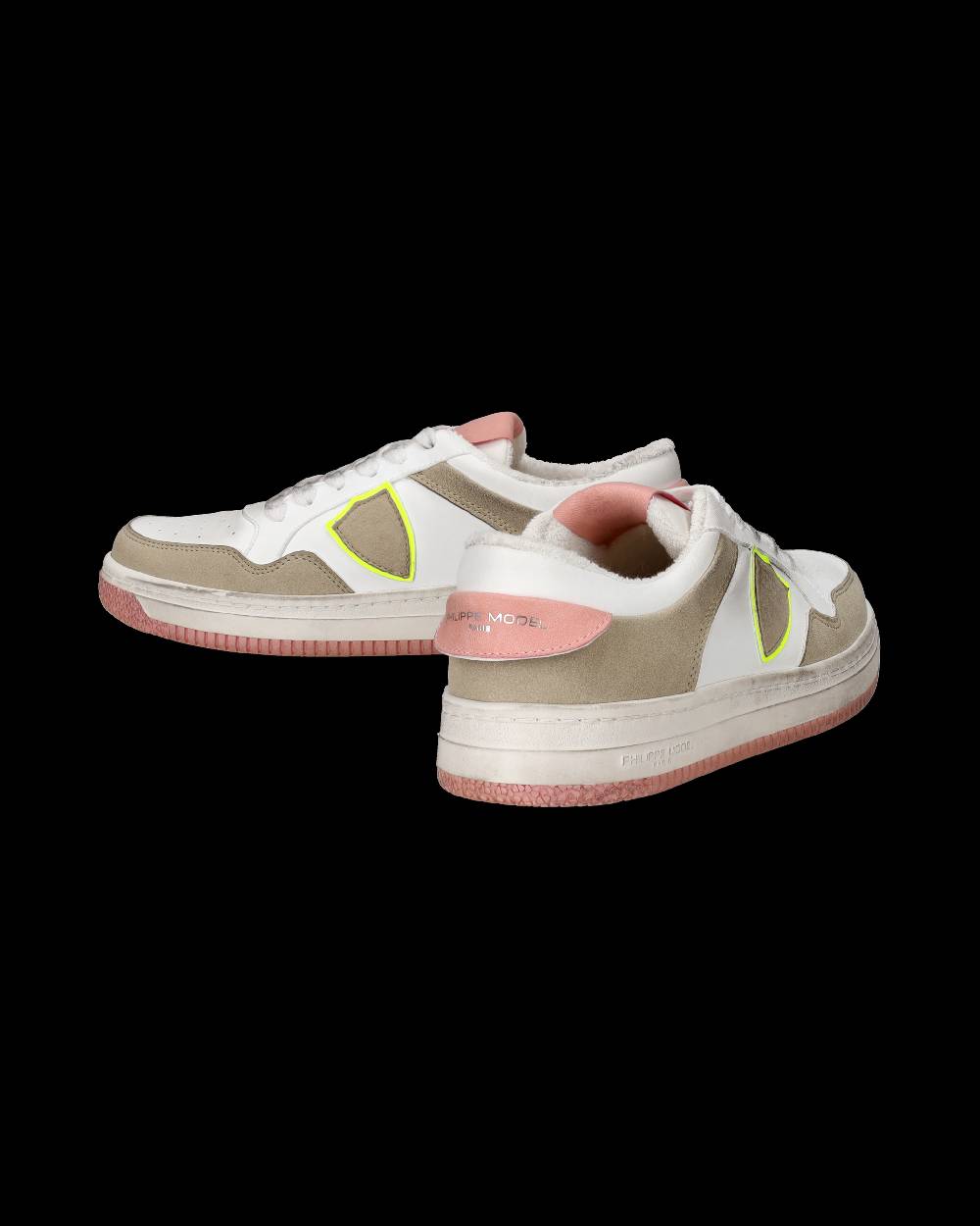 Philippe Model Sneakers Lyon Da Donna Rosa In Pelle Riciclata