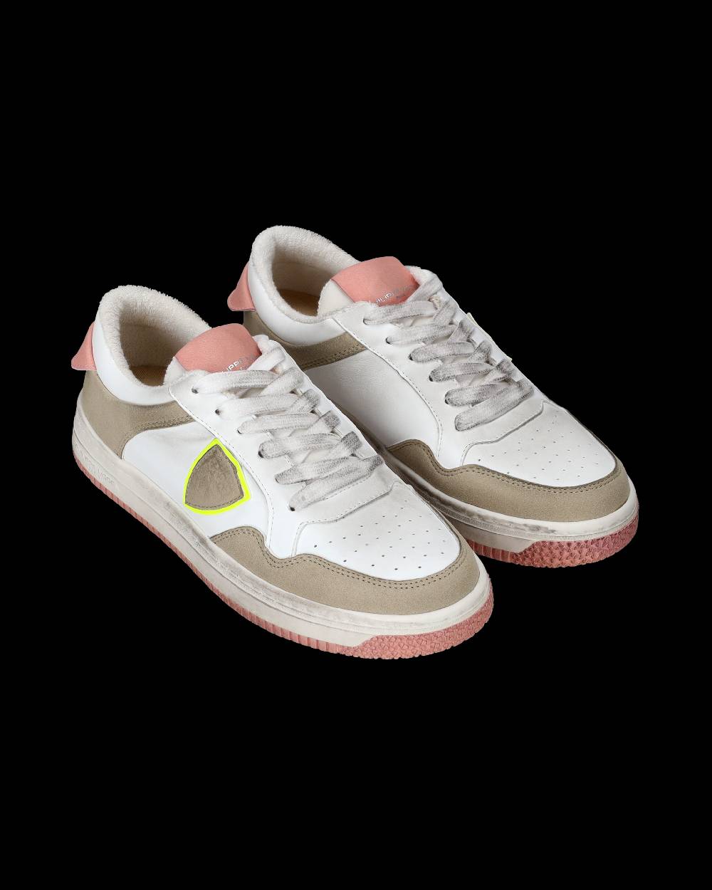 Philippe Model Sneakers Lyon da Donna Rosa in Pelle Riciclata
