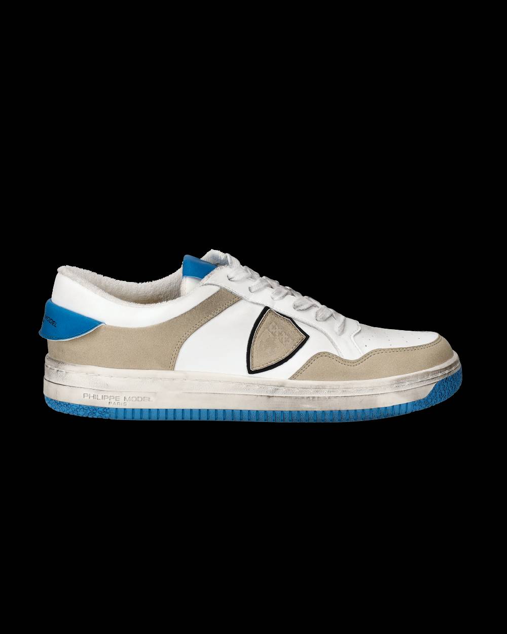 Philippe Model Sneakers Lyon Da Uomo Bianche E Blu In Pelle Riciclata