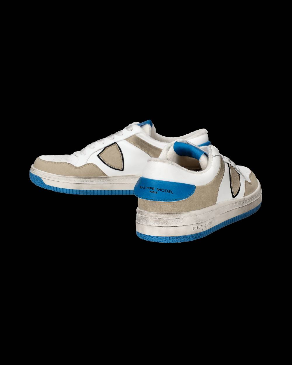 Philippe Model Sneakers Lyon Da Uomo Bianche E Blu In Pelle Riciclata