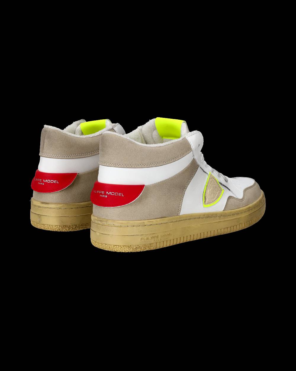 Philippe Model Sneakers Lyon Da Uomo Bianche E Gialle In Pelle Riciclata